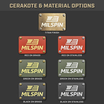 Milspin U.S. ARMY Engraved Metal & Velcro Morale Patch (Select 1 Emblem) Morale Patch MilSpin 