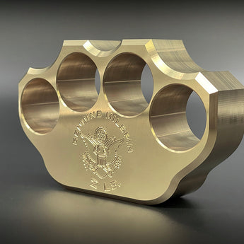 Milspin 3/4lb Brass Knuckle Non-Customizable Solid Brass Paperweight ( –  MILSPIN