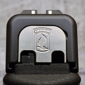 Milspin custom engraved 173rd Airborne Slide Back Plate for Glocks
