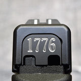 Milspin 1776 Slide Back Plate Glock Slide Back Plate MilSpin Glock 42 Black Cerakote on Stainless Steel 