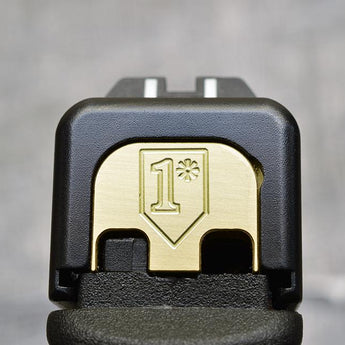 1* slide MILSPIN custom engraved back plates for glocks