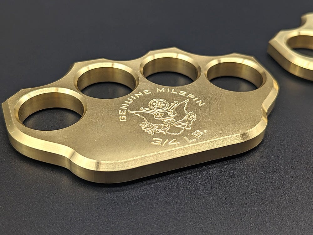 4 Finger Sharp Pronged Solid Brass Knuckles - Military Depot