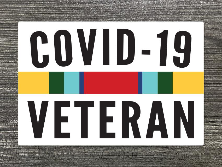 Covid 19 Veteran Decal Vinyl Decal MILSPIN 