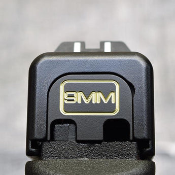 Milspin 9MM Slide Back Plate Glock Slide Back Plate MilSpin Standard (G17-G41, G45) Black Cerakote on Brass 