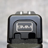 Milspin 9MM Slide Back Plate Glock Slide Back Plate MilSpin Standard (G17-G41, G45) Black Cerakote on Stainless Steel 