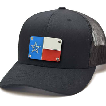 Milspin Snap-Back Velcro Hat + CURVED Tri-Color Texas Flag Patch Velcro Hat With Patch MILSPIN 