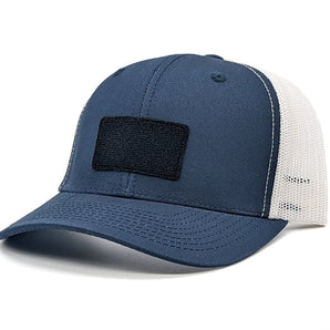 Milspin Snap-Back Velcro Hat + CURVED Velcro Hat no Patch MILSPIN Navy Blue / Back: White 