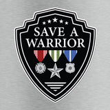 Save A Warrior™ Vinyl Decal Vinyl Decal MILSPIN National Logo 