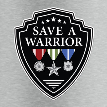 Save A Warrior™ Vinyl Decal Vinyl Decal MILSPIN National Logo 