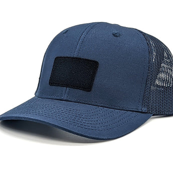 Milspin Snap-Back Velcro Hat + CURVED - Arizona State Flag Patch Velcro Hat With Patch MilSpin All Black Brass Black