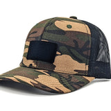 Milspin Snap-Back Velcro Hat + CURVED - Arizona State Flag Patch Velcro Hat With Patch MilSpin Front: Grey / Back: Black Stainless Steel Red