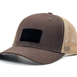 Milspin Snap-Back Velcro Hat + CURVED - Blackbeard EOD Patch Velcro Hat With Patch MilSpin Front: Grey / Back: Black Brass Red