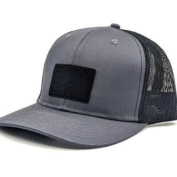 Milspin Snap-Back Velcro Hat + CURVED - THOR'S HAMMER Patch Velcro Hat With Patch MilSpin All Black Stainless Steel OD Green