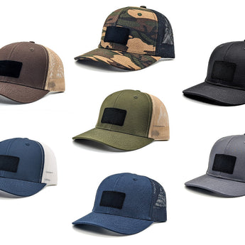 Save A Warrior™ Logo Snap-Back Velcro Hat + CURVED Patch Velcro Hat With Patch MilSpin 