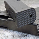 MILSPIN engraved mag base plate with blacked out insignia