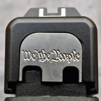 Milspin We The People Slide Back Plate Glock Slide Back Plate MilSpin Glock 42 Stainless Steel