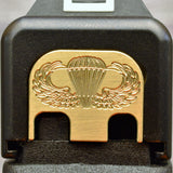 Milspin Jump Wings Slide Back Plate Glock Slide Back Plate MilSpin Glock 42 Brass