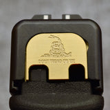 Milspin Gadsden Flag Slide Back Plate Glock Slide Back Plate MilSpin Glock 42 Brass 
