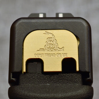 Milspin Gadsden Flag Slide Back Plate Glock Slide Back Plate MilSpin Glock 42 Brass