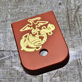 MILSPIN engraved magazine base plate with USMC insignia 01