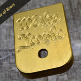 Milspin Thor's Hammer Magazine Base Plate Glock Magazine Base Plates MilSpin Glock 43 Brass 