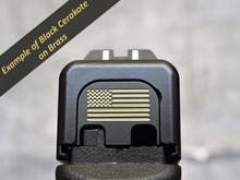 Milspin Colorado Flag Slide Back Plate Glock Slide Back Plate MilSpin Standard (G17-G41, G45) Black Cerakote on Brass 