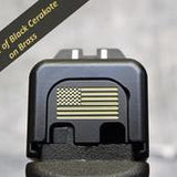 Milspin Templar Cross Slide Back Plate Glock Slide Back Plate MilSpin Standard (G17-G41, G45) Black Cerakote on Brass 