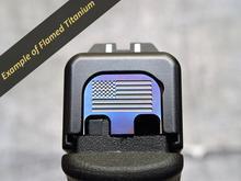 Milspin custom engraved slide back plate for Glocks