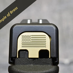Milspin Police Badge Slide Back Plate Glock Slide Back Plate MilSpin Glock 42 Brass