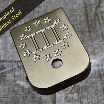 Milspin American made engraved mag back plate 06