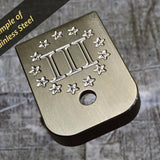 Milspin Great Seal of the United States Glock Magazine Base Plate Glock Magazine Base Plates MilSpin 17/17L/18/19/19X/22/23/24/26/27/31/34/35/45 Stainless Steel 