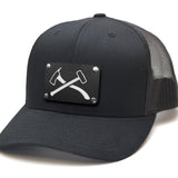 Milspin Snap-Back Velcro Hat + CURVED - FIREFIGHTER AXE & HAMMER Patch Velcro Hat With Patch MilSpin 