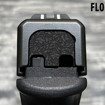Milspin Blacked Out Patterns Slide Back Plate Glock Slide Back Plate MilSpin Standard (G17-G41, G45) Floral 