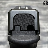Milspin Blacked Out Patterns Slide Back Plate Glock Slide Back Plate MilSpin Standard (G17-G41, G45) Greek 