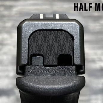 Milspin Blacked Out Patterns Slide Back Plate Glock Slide Back Plate MilSpin Standard (G17-G41, G45) Half Moon 