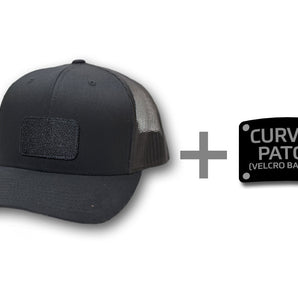 Milspin Snap-Back Velcro Hat + CURVED - Let's Go Brandon Patch Velcro Hat With Patch MilSpin 