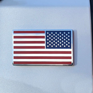 Milspin Ascending Tri Color US Flag Metal Auto Badge (3M) 3M Auto Badges MILSPIN 