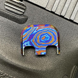 Moku Titanium Glock Slide Back Plate #34 (G17-G41, G45) Glock Slide Back Plate MILSPIN 