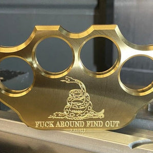 Milspin 3/4lb Brass Knuckle Non-Customizable Solid Brass