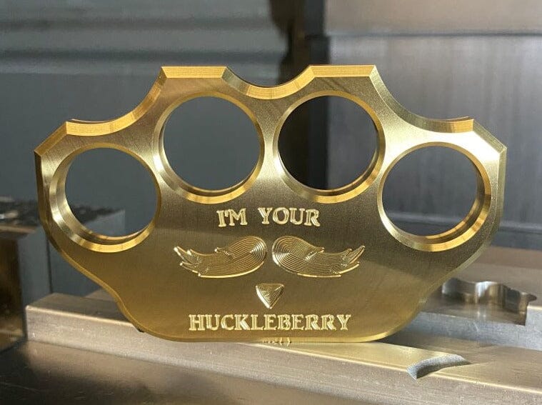 Milspin 3/4lb Brass Knuckle I'm Your Huckleberry Solid Brass