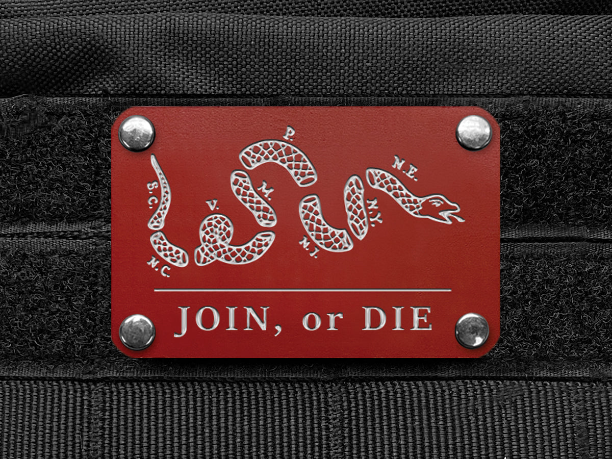 Milspin Join, or Die Snake Metal & Velcro Morale Patch Morale Patch MilSpin 