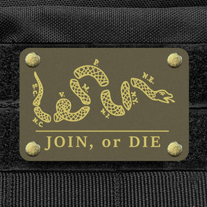 Milspin Join, or Die Snake Metal & Velcro Morale Patch Morale Patch MilSpin 