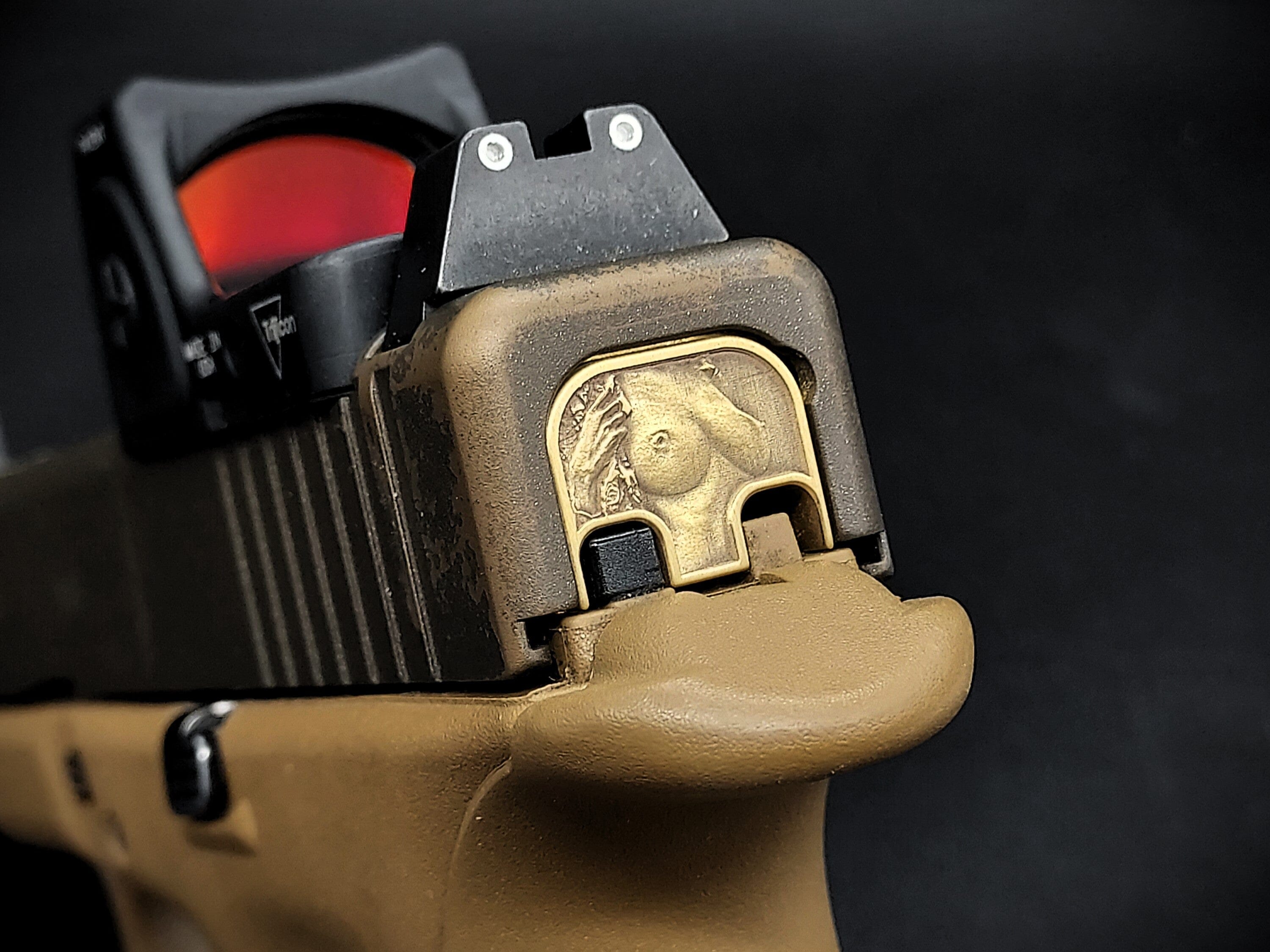 Back Plate Click 3D Glock Slide Plates | MILSPIN