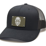 Milspin Snap-Back Velcro Hat + CURVED - NATIVE AMERICAN INDIAN SKULL Patch Velcro Hat With Patch MilSpin 