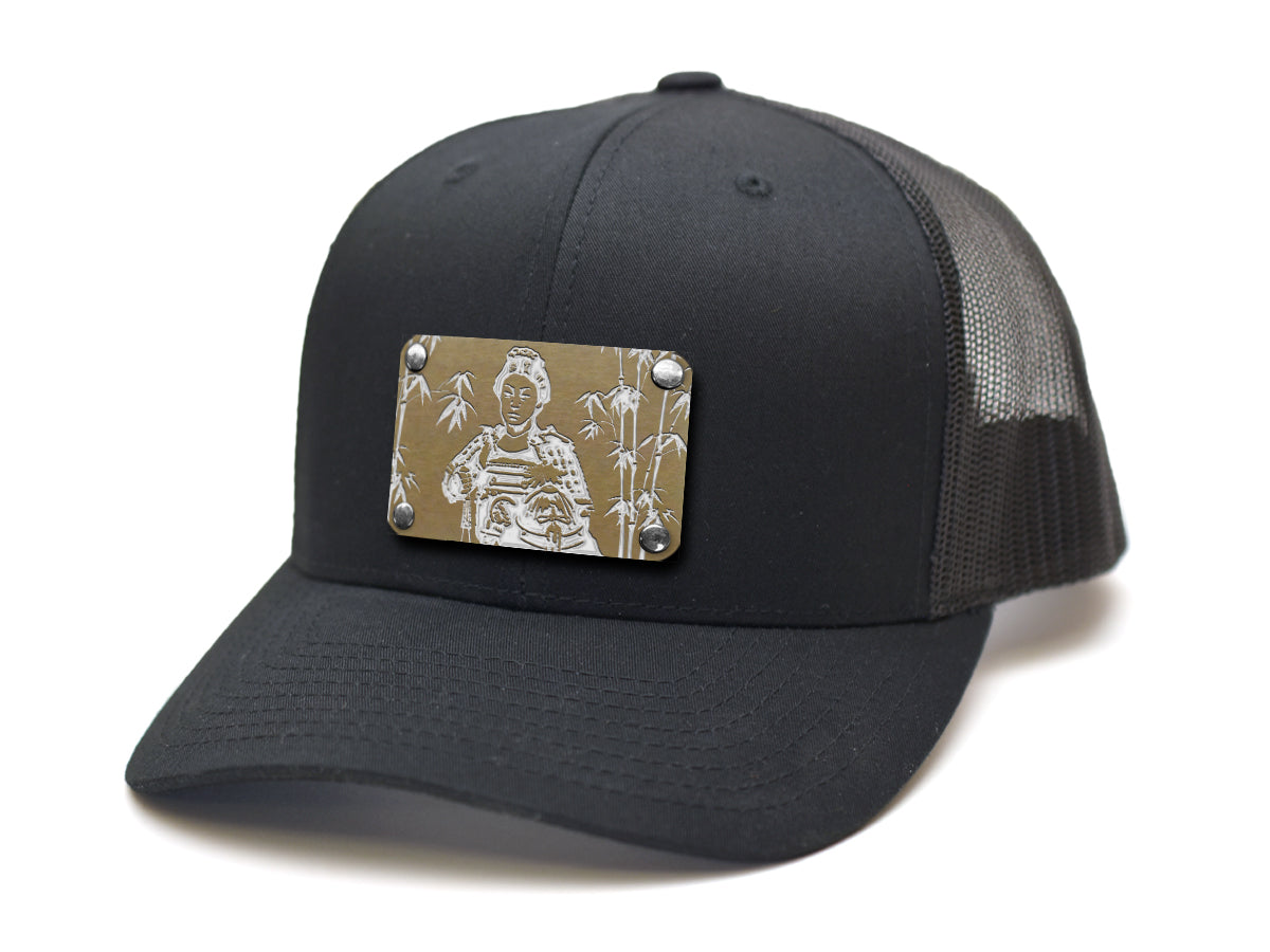 Milspin Snap-Back Hat + CURVED VELCRO PATCH - Nakano Takeko Samurai Patch metal hat plate MilSpin 