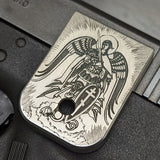 Milspin St. Michael with Wings & Snake High Detail Magazine Base Plate Glock Magazine Base Plates MILSPIN 