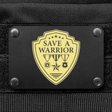 Save A Warrior™ Metal Morale Patch Morale Patch MilSpin Stainless Steel Black Cerakote CURVED (For Hat)