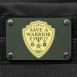 Save A Warrior™ Metal Morale Patch Morale Patch MilSpin Brass Black Cerakote CURVED (For Hat)