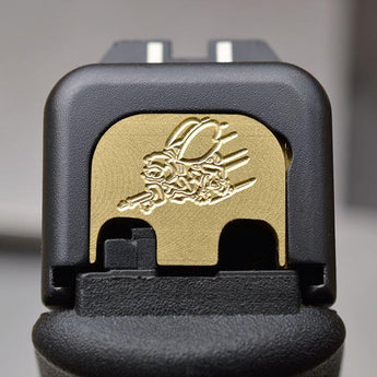 Milspin Custom Engraved NAVY Slide Back Plate (Over 100 Navy Emblems) Glock Slide Back Plate MilSpin 