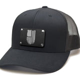 Milspin Snap-Back Velcro Hat + CURVED - TATTERED USA FLAG Patch Velcro Hat With Patch MilSpin 